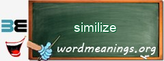 WordMeaning blackboard for similize